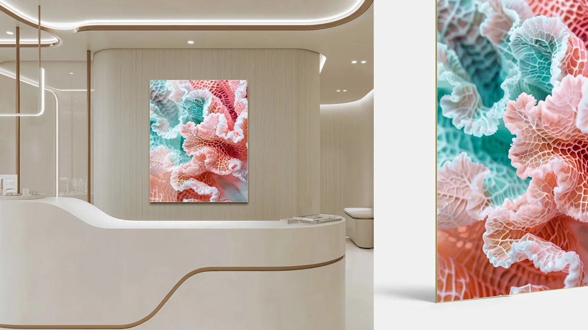 Elegant interior design with wallpaper