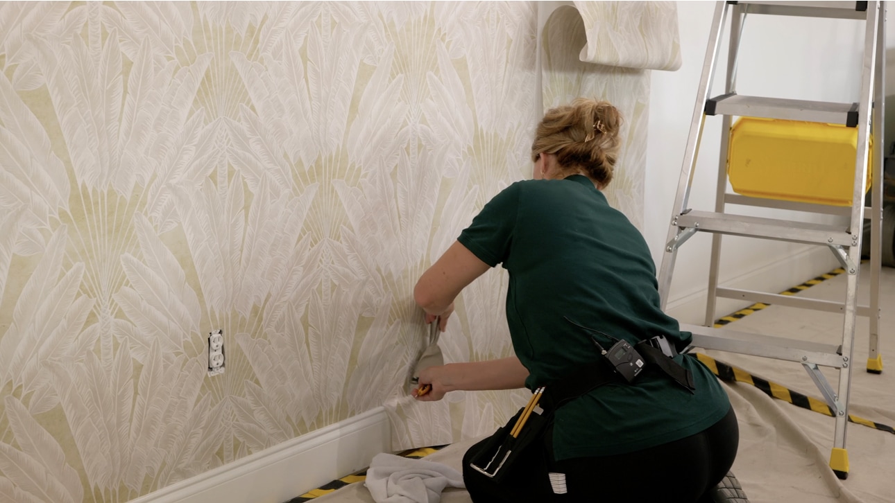 Professional wallpaper application in progress